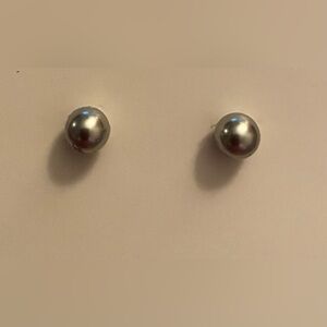 NEW Swarovski Gray Crystal Pearl earrings